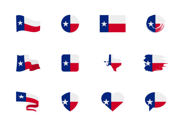 illustrazioni stock, clip art, cartoni animati e icone di tendenza di !!! 0 - e.s± d»ð3/4ð1/2_flags_flat_set - texas state flag