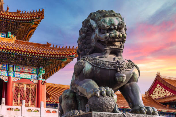 istock The Forbidden City with Galaxy in Beijing, China 1299515625