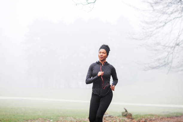 istock Fresh morning in forest. young woman in forest. 1299518910