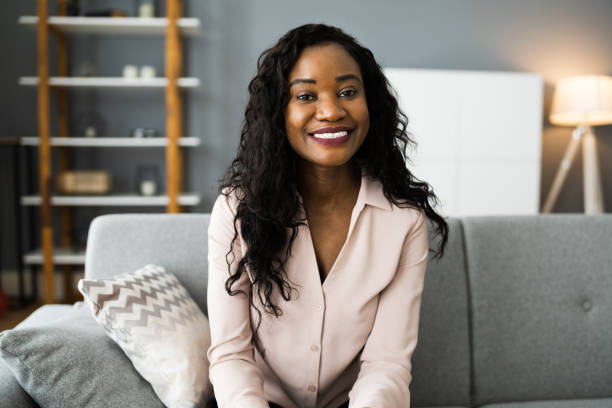 istock Happy Woman Video Conference Webinar Portrait 1299523654