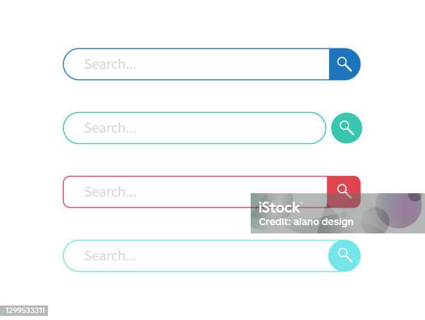 검색 막대 디자인 요소입니다 웹 사이트 및 Ui 모바일 앱에 대한 검색 모음 벡터 일러스트레이션 개념에 대한 스톡 벡터 아트 및 ...