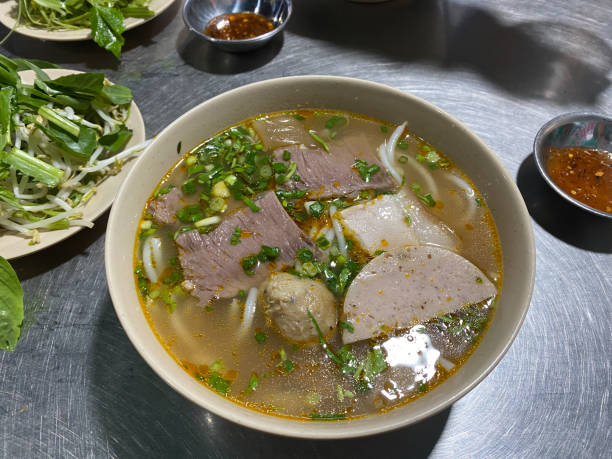 istock Bowl of Vietnamese style beef noodle - Bun Bo Hue 1299533632