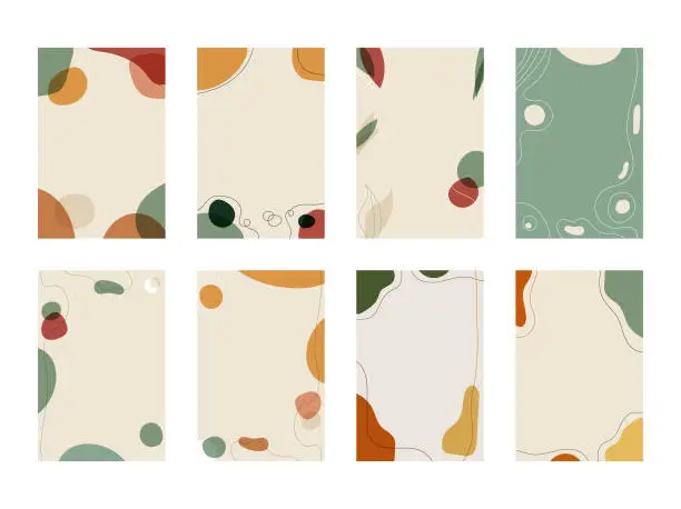Vector illustration of Background collection autumn colors