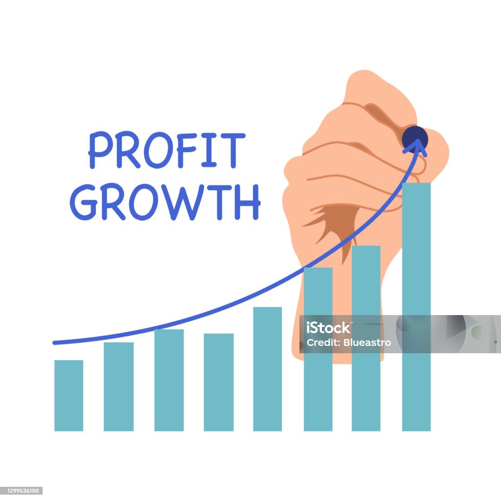 Hand writing curve above chart using pen in flat design. Business profit growth concept vector illustration on white background. Investment income increase. Achievement stock vector Hand writing curve above chart using pen in flat design. Business profit growth concept vector illustration on white background. Investment income increase. Achievement stock vector