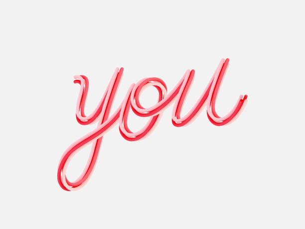 istock you. Hand written lettering isolated on white background.Vector template for poster, social network, banner, cards. 1299540831
