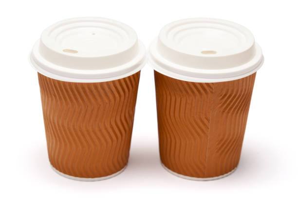 istock two paper coffee cups with plastic top isolated on white background with clipping path 1299566328
