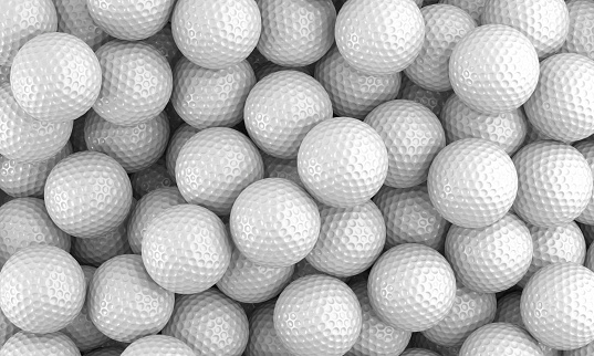 Stylish golf ball on tee on dark background, 3d rendering