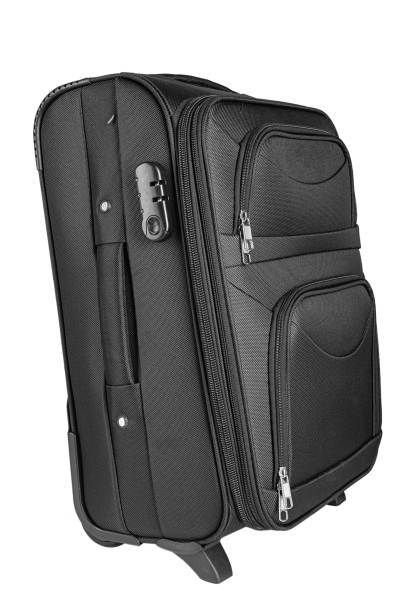istock Suitcase on wheels for travel black color. File contains clipping pathcontains clipping path. 1299574222