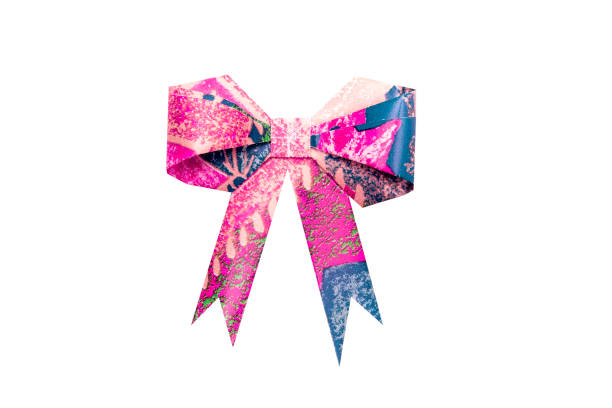 Colorful Two Gift wrapped presents featuring vibrant colors and stylish ribbons. Perfect for celebrations or holiday themes.