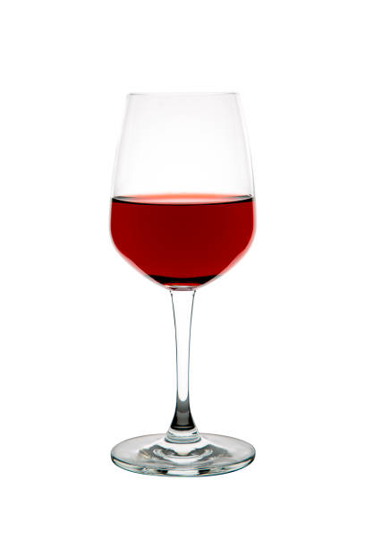 istock Glass of red wine on white background isolated 1299577241