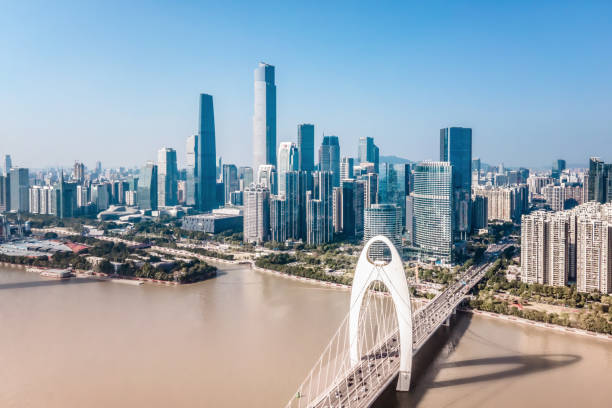 istock Aerial photography Guangzhou CBD modern architectural landscape 1299581514