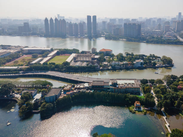 istock Aerial photography Guangzhou CBD modern architectural landscape 1299581727