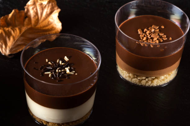 Chocolate dessert in glasses