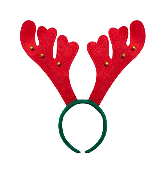 istock Santa reindeer horns isolated on white 1299586303