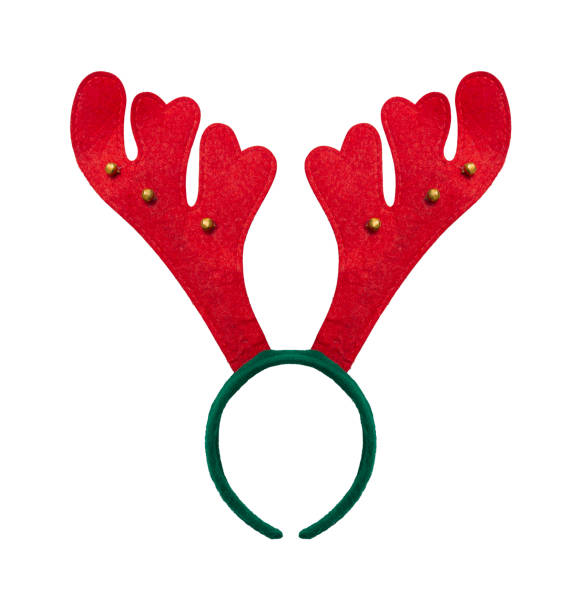 Santa reindeer horns isolated on white Santa reindeer horns isolated on white background, including clipping path antler photos stock pictures, royalty-free photos & images