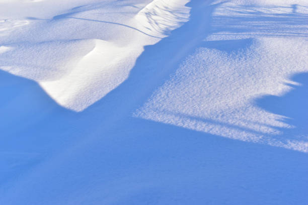 istock Snowy surface in winter with shadows in the evening 1299586509