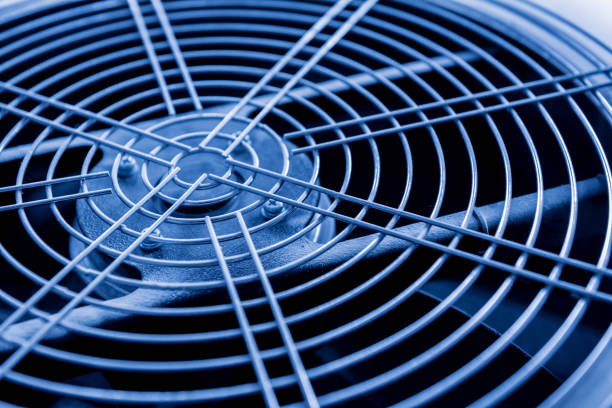 istock Metal industrial air conditioning vent. HVAC. Ventilation fan background 1299590467