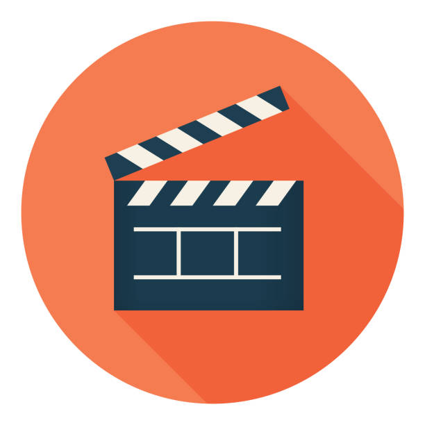 clapperboard icon - film filmtechnik stock-grafiken, -clipart, -cartoons und -symbole