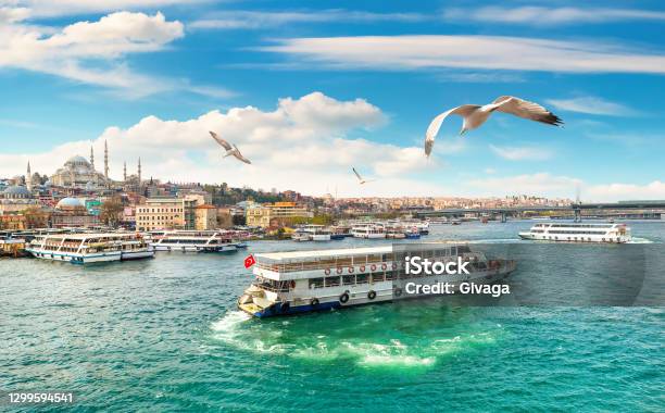 View Of Suleymaniye Mosque Stock Photo - Download Image Now - Istanbul, Steamboat, Bosphorus