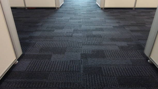 istock Blue color fabric background at the office floor. 1299598667