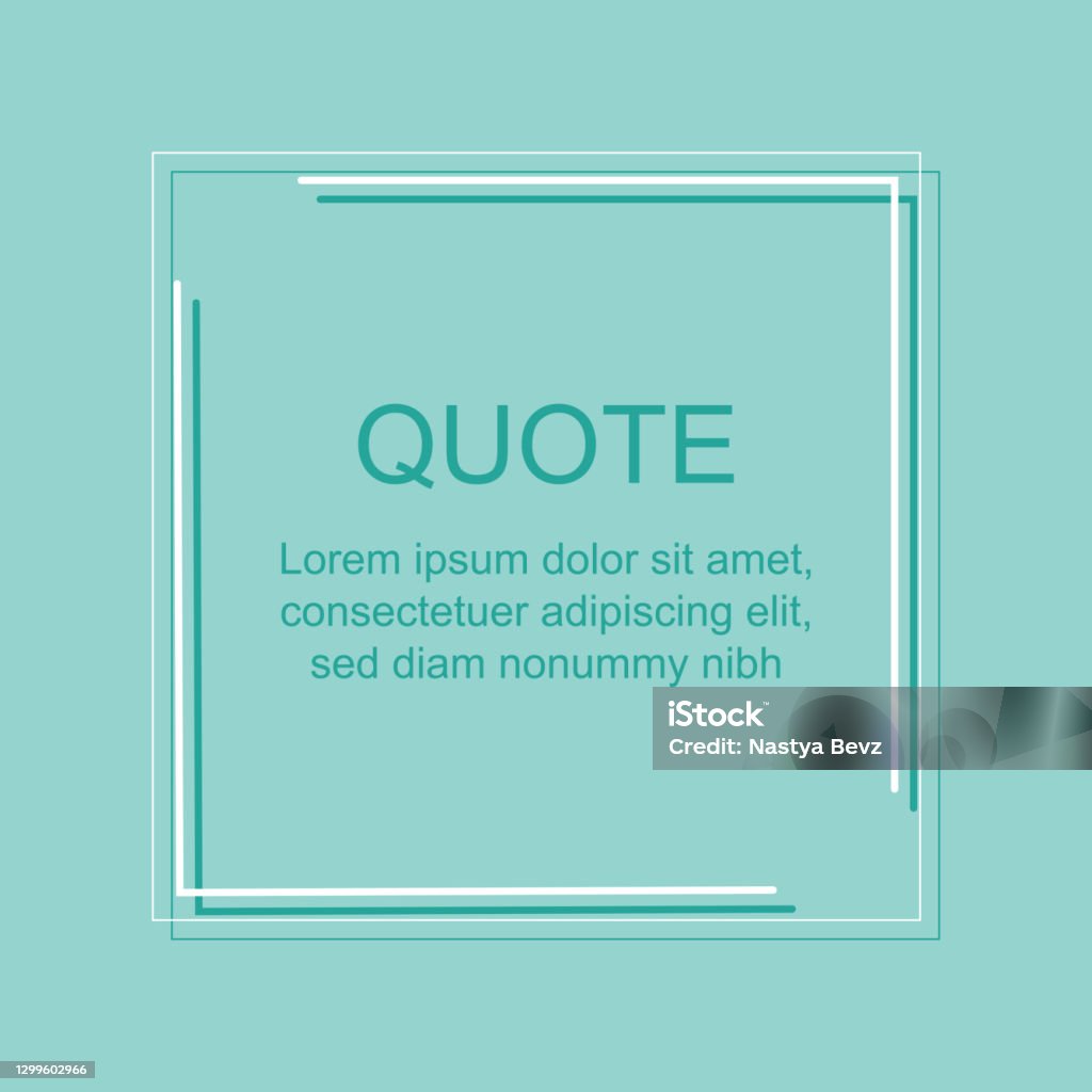 Different Quote Frame Vector Flat Illustration Colorful Template With ...