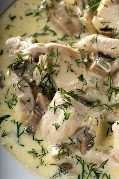 istock chicken with mushrooms, cream and herbs 1299602978