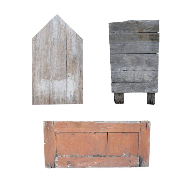 istock Wood label isolated on white background with clipping mask. 1299604225
