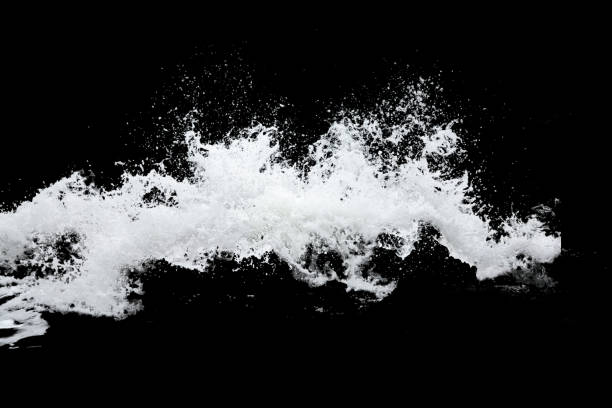Water Splash Isolated On The Black background