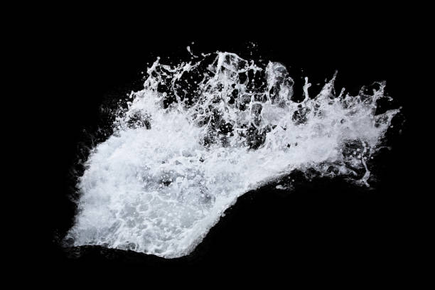 istock Water Splash Isolated On The Black background 1299609435