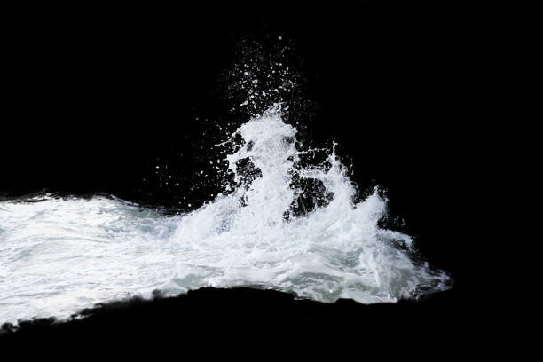 istock Water Splash Isolated On The Black background 1299609538
