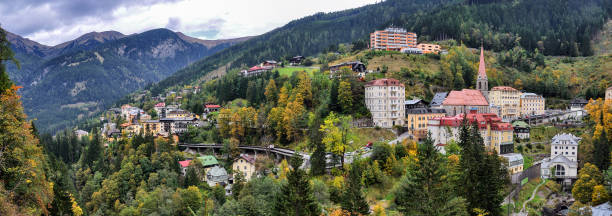 Panoramic view of Famous Bad Gastein Village, Austria 04.10.2013