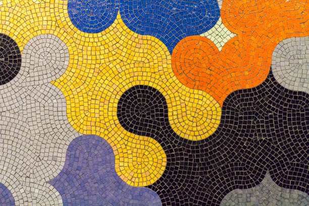 керамическая мозаика в форме головоломки - mosaic стоковые фото и изображения