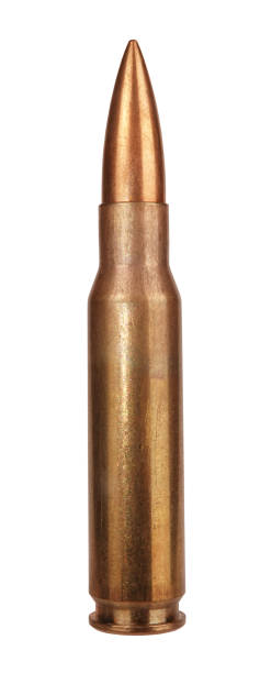 istock Mighty bullet weapon ammunition isolated on white background 1299613470