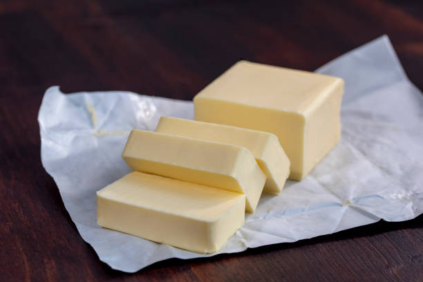 butter - margarine dairy product butter close up imagens e fotografias de stock