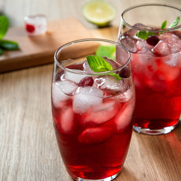 istock Two red vodka-cranberry cocktails 1299621640