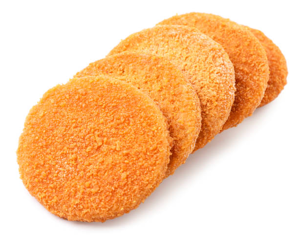istock Semi-finished cutlets on a white background. Isolated 1299623386