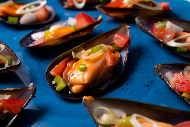 istock Cooked mussels traditional spanish tapa. 1299623828