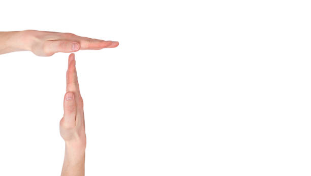 istock Timeout Signal hand isolated on a white background. Pause or break time hand gesture 1299625113