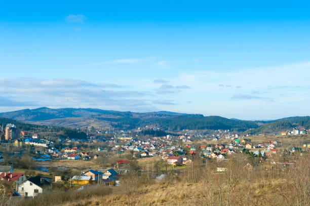 istock Carpathians mountains village Skhidnytsya Ukraine 1299625212