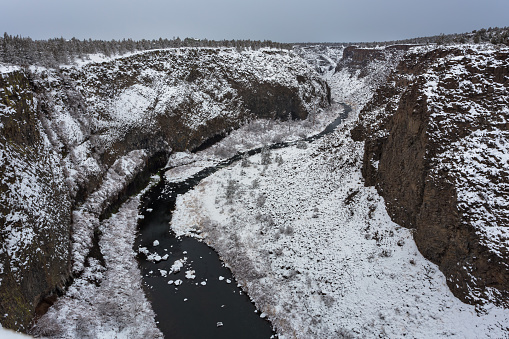 View at Crooked river gorge P.S Ogden viewpoint public park in the Central Oregon  USA