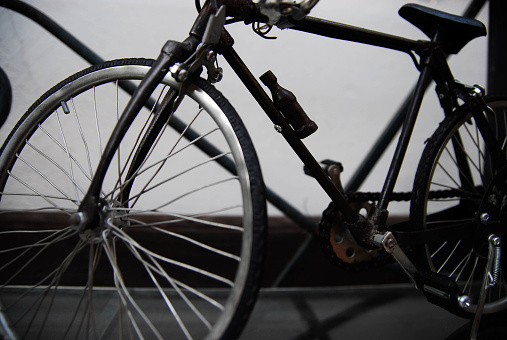 An abstract photo of bicycle