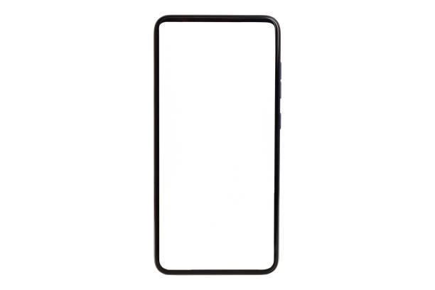 istock blank screen of bezel less smartphone isolated on white background with clipping path, front view of empty screen mobile phone 1299632467