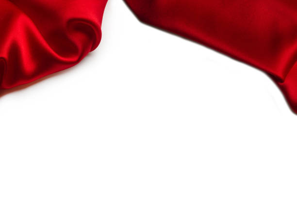 istock Red silk or satin luxury fabric texture can use as abstract background. 1299633520