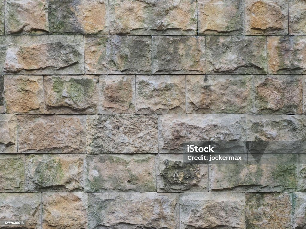 Wall Rough Cladding Wall With A Rough Textured Cladding Of Spotty Rectangular Tiles Not ...