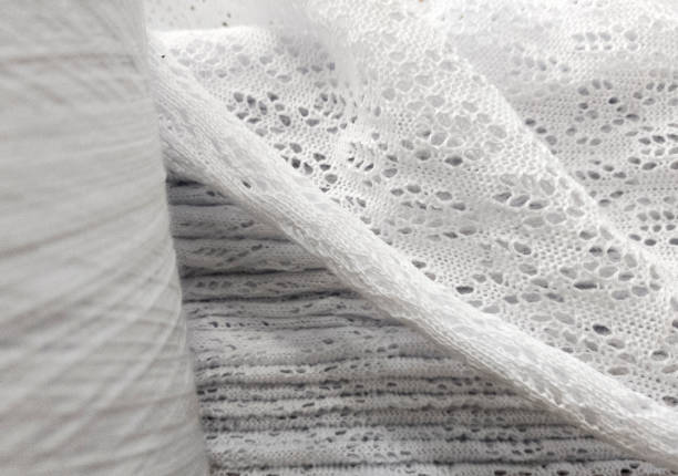 istock openwork canvas on a stack of knitted parts in the production of tailoring 1299636361