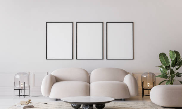 istock White living room in modern design, minimal clear space on empty bright background 1299638547