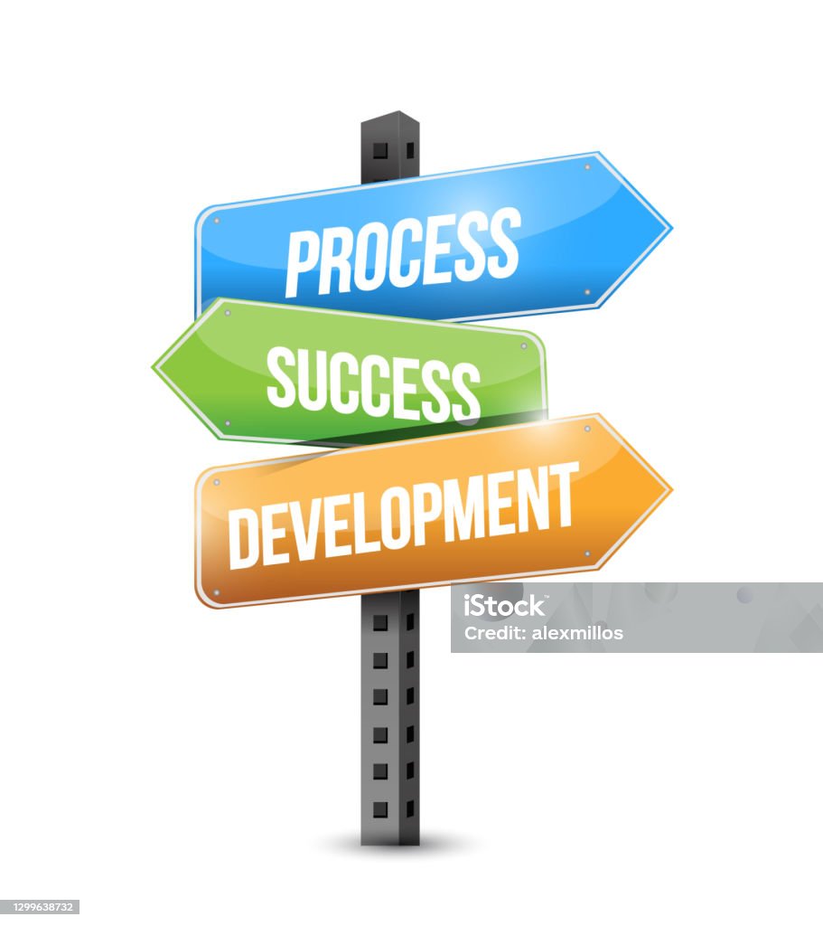 Process Success Development Sign Stock Illustration - Download Image ...