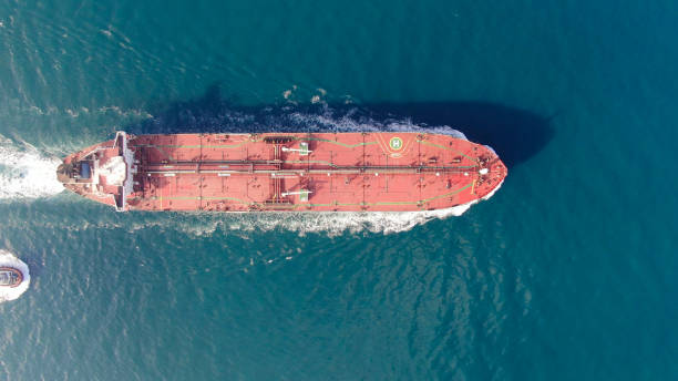 istock Aerial view of freight ship with cargo containers. 1299639820