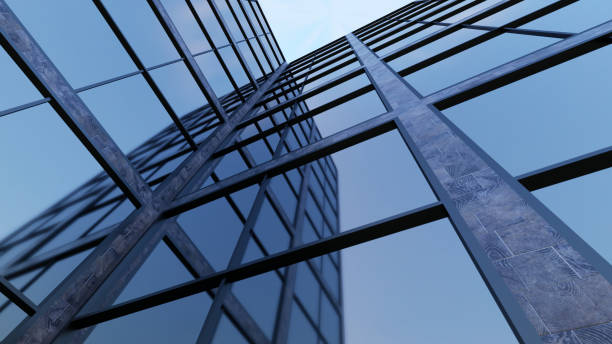 istock office building blue glass windows skyscraper tower 3D illustration render 1299642427