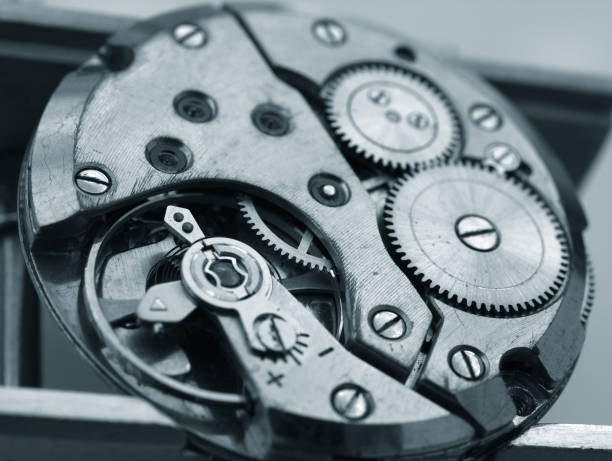 vintage mechanizm zegarka - watchmaking time watch silver zdjęcia i obrazy z banku zdjęć